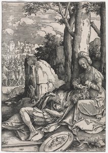 Síla žen: Samson a Dalila od Lucas van Leyden