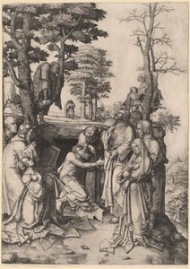 Vzkříšení Lazara od Lucas van Leyden