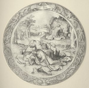 Kulaté umučení: Kristus v Getsemanech (Agónie v zahradě) od Lucas van Leyden