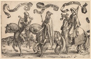 Dvanáct králů Izraele: David, Šalomoun, Rechoboam, 1515-1517. od Lucas van Leyden