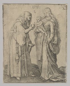 Panna s dítětem a svatá Anna, 1516. od Lucas van Leyden