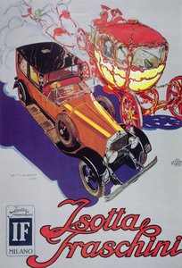 Plakátová reklama na auta Isotta Fraschini