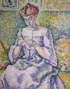 Žena háčkování, 1908 od Lucie Cousturier