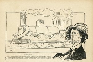 Ilustrace v Le Rire, 04/07/08 - Vynálezce (rytina) od Lucien Metivet