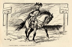 Le Rire rouge, satirický v B&W od Lucien Metivet