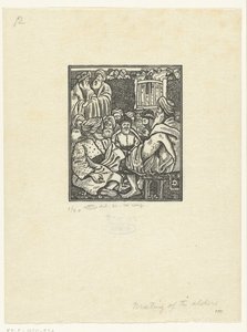Setkání Boaze s deseti staršími od Lucien Pissarro
