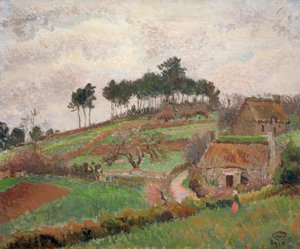 Bretaňské chaty, Riec od Lucien Pissarro