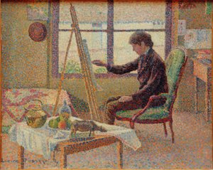 Ateliér umělce - portrét bratra od Lucien Pissarro