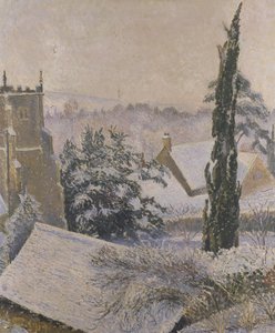 East Knoyle Church: Snow, 1917 od Lucien Pissarro