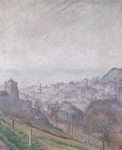 Hastings: Hastings: mlha, slunce a kouř, 1918 od Lucien Pissarro