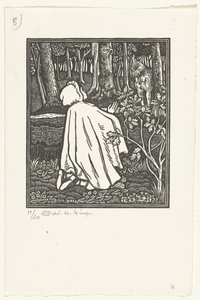 Roodkapje Červená Karkulka od Lucien Pissarro