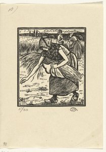 Ruth sbírá uši od Lucien Pissarro