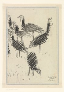 Šest ptáků od Lucien Pissarro