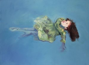 Dívka se vznáší, 2004 (olej na plátně)