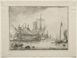 Lodě v opravě, 1701. od Ludolf Backhuysen