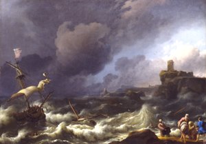 Bouře od Ludolf Backhuysen