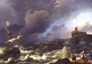Bouře, konec 17. století od Ludolf Backhuysen I