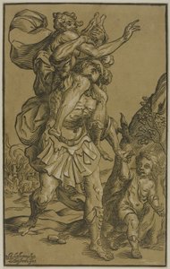 Aeneas a Anchíses od Ludolph Büsinck