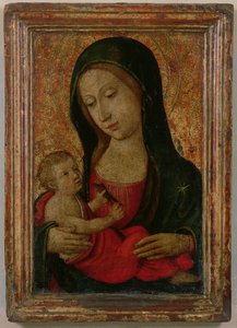 Madonna a dítě (tempera na panelu)