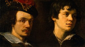 Dvě hlavy, od Ludovica Cardiho známého jako il Cigoli (1559-1613), obraz. od Ludovico Cardi