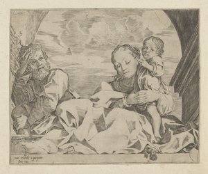 Svatá rodina pod obloukem od Ludovico Carracci
