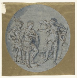 Diana mluví s Aeneem a Achatesem od Ludovico Gimignani
