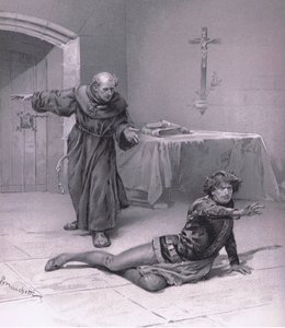 Žij tady v nebi a můžeš se na ni dívat., ilustrace z Romea a Julie, od Ludovico Marchetti