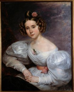 Portrét mladé ženy Malba Augusta Schittera (1805-1889) Orleans 19. století, Muzeum výtvarných umění od Ludwig August or Louis August Schwiter