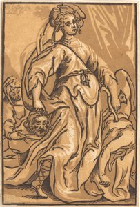 Judith a Holofernes od Ludwig Büsinck after Georges Lallemand