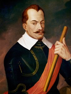 Albrecht Valdštejn, vévoda frýdlantský, císařský polní maršál za třicetileté války, zavražděný vlastními důstojníky 1634 v Egeru ... (malba na plátně) od Ludwig Ferdinand Schnorr von Carolsfeld