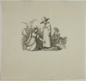 Rodina s piknikovými košíky od Ludwig Ferdinand Schnorr von Carolsfeld