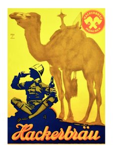 Pivo Hackerbräu od Ludwig Hohlwein