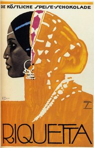 Čokoláda Riquetta, 1925 od Ludwig Hohlwein