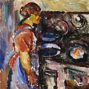 Dívka v kuchyni; Pike I Kjokken, 1921