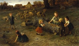 Mud Pies, 1873 od Ludwig Knaus
