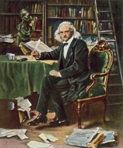 Theodor Mommsen, německý klasický učenec, historik a spisovatel (barevná litografie) od Ludwig Knaus