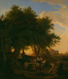 Fontána v Grottaferrata, 1832.