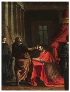 Severní transept, oltář San Rocco 1635, 45, Genovesino 1645, Signatura del Cardinal, malováno vpravo dole