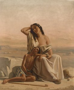 Hagar a Ishmael v poušti od Luigi Alois Gillarduzzi