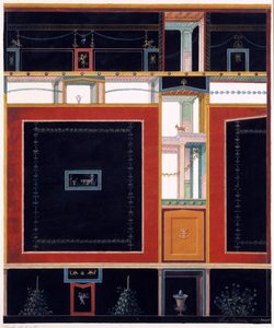 Nástěnné dekorace z domu Aulus Vettius, Pompeje, kolem 36-39 našeho letopočtu, 1897