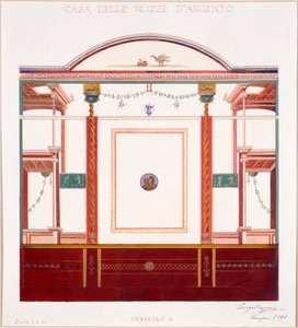 Nástěnné dekorace z Domu stříbrné svatby, Pompeje, 1897