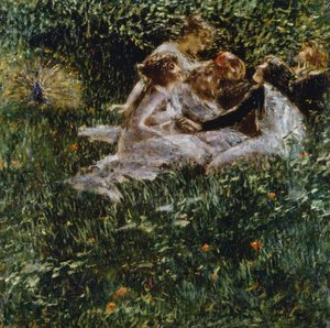 Alegorie jara, Luigi Conconi (1852-1917), olej na plátně, 77x77 cm