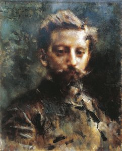 Portrét Prima Leviho, kolem roku 1880 (olej na plátně)