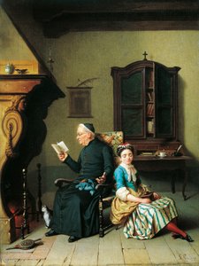 Kurátova bible, Luigi Crosio (1835-1915), olej na plátně, 51x69 cm od Luigi Crosio