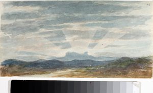 Krajina, světelné efekty (Akvarel, před 1825) od Luigi Garibbo