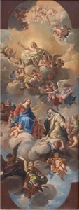 Marie Představuje svatou Kateřinu Sienskou Kristu