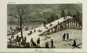 Horská dráha. Ilustrace ze starověkých a moderních zvyků nebo vládní historie Giulio Ferrario, 1831