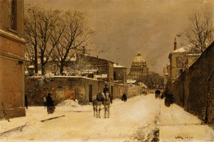Ulice poblíž Les Invalides, Paříž od Luigi Loir