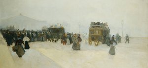 Place de la Concorde a Palais Bourbon, od Luigi Loir