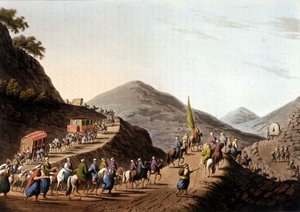 Exodus na cestách balkánských hor - v „“ Pohledy na Osmanské nadvlády, na Evropu, v Asii a na některé středomořské ostrovy““ z původních kreseb Luigi Mayera, Londýn